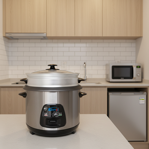 หม้อหุงข้าวไฟฟ้าสแตนเลส ต้มโจ๊ก ต้มน้ำ ความร้อนเร็ว หม้อในเคลือบกันติด พร้อมถ้วยตวง สำหรับใช้ในครัวเรือน - Product Image 3