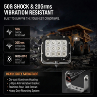 Luz de Trabajo LED de Alta Resistencia 521F 621F 721F de 5.5 Pulgadas con Haz de Luz Amplio y Concentrado, Osram LED de Alto Lumen, IP69, 9-32V DC