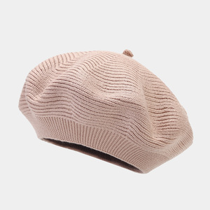 Boina Francesa para Mujer, Tejida en Lana Cálida para Invierno, Estilo Holgado, Rayas Basquesas, Clásica, Ideal para Regalo - Product Image 4