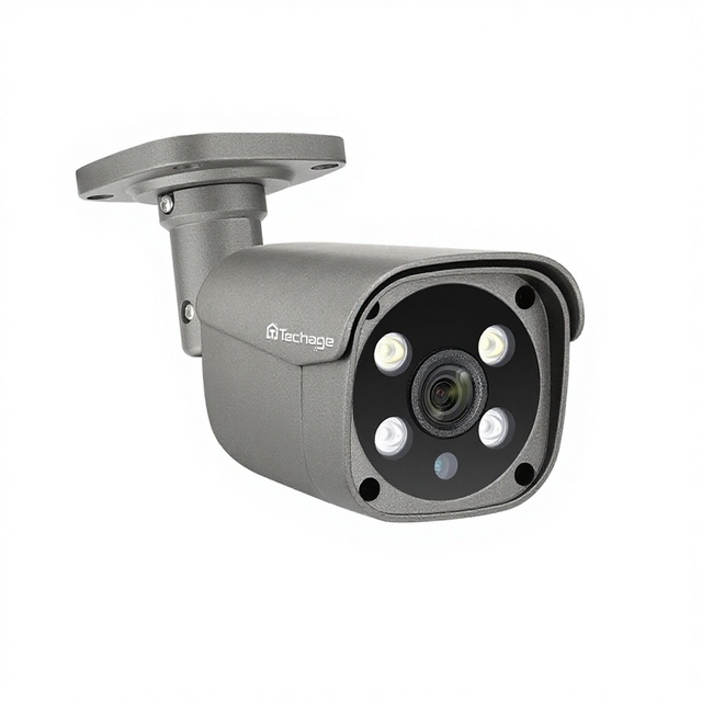 For H.265 4K 5MP 8MP CMOS POE IP Camera Two-way Audio Human Detection Metal Outdoor Security System