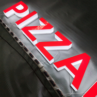 Extérieur Étanche Laser Gravé Led Bord Allumé Signalisation 3D Géant Réservé Illuminé En Plastique Acrylique Lettere Signe Pour Mur