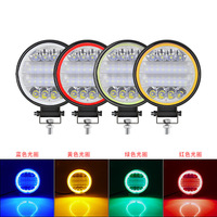 Phare de voiture 12V 24V DRL 72W LED rond, barre lumineuse de travail, faisceaux combinés, projecteurs de conduite pour camion
