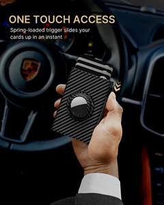 Compatible con <span class=keywords><strong>Apple</strong></span> AirTag, Bloqueo RFID, Diseño Delgado y Minimalista - Capacidad para 14 Tarjetas |   Ventana de identificación |   Compartimento para Efectivo - Product Image 5