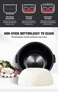 Không dính bên trong nồi cơm điện thương mại 6L-chống trầy xước, không chứa PFOA & phù hợp với mọi loại gạo - Product Image 4