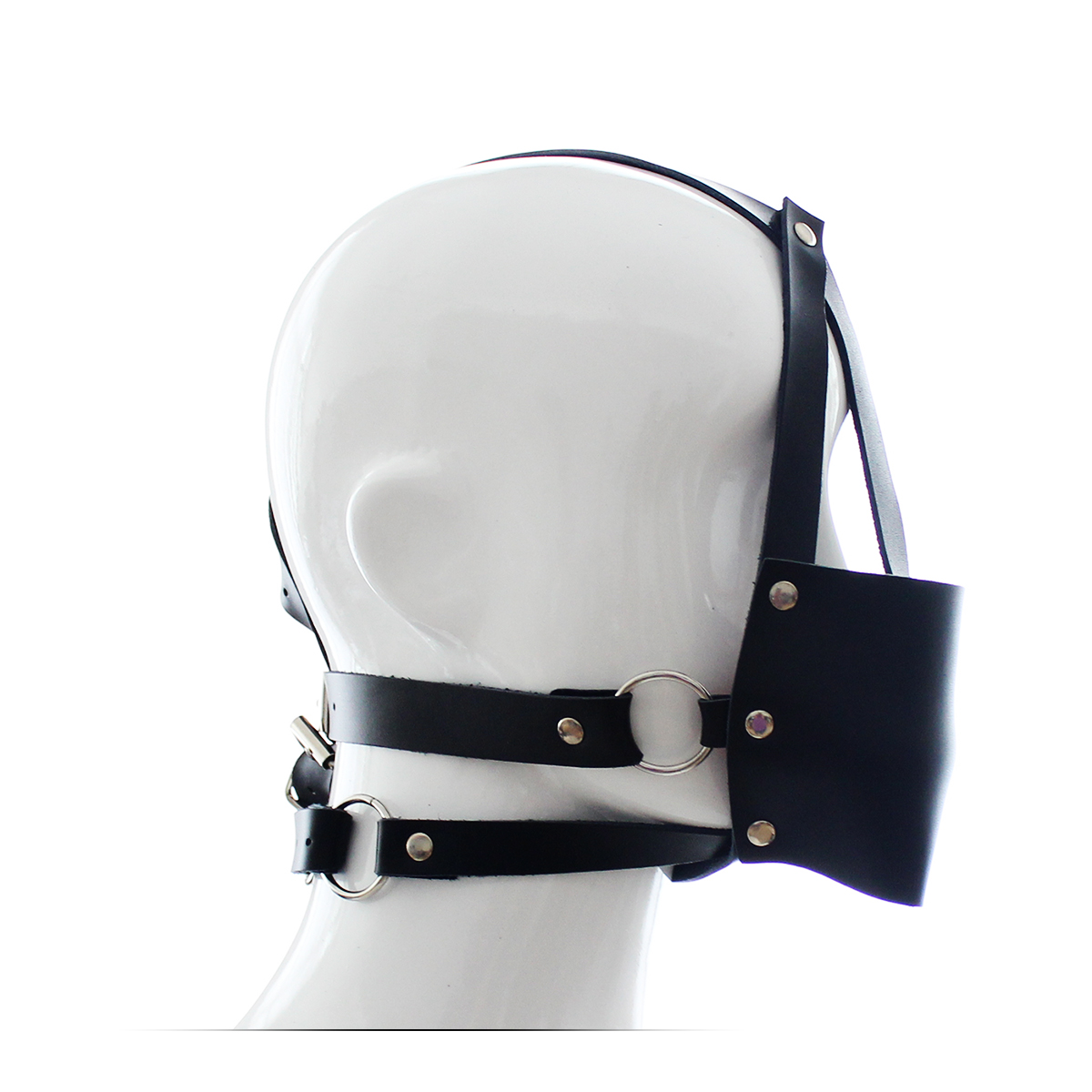 Ceinture en cuir noir-boule souple rouge