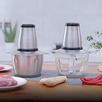 Hachoir à viande électrique mini en acier inoxydable, pour hacher l'ail, le piment, les légumes, machine à écraser, robot culinaire pour la cuisine