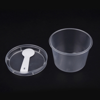 En stock 220ml 260ml Cuire Du Yaourt Crème Glacée Gelée Pudding Boîte À Gâteau Au Lait Pot En Plastique PP Tasses À Dessert Avec Couvercle Et Cuillère