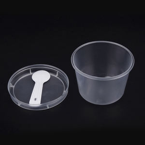 กล่องเค้กนมเยลลี่พุดดิ้งโยเกิร์ต<span class=keywords><strong>อบ</strong></span>220มล. 260มล. โถ<span class=keywords><strong>พ</strong></span>ลาสติก PP ถ้วยขนมหวานพร้อมฝาและช้อน - Product Image 2