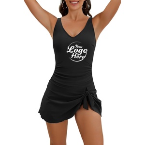 Traje de Baño de Una Pieza para Mujer, Vestido de Baño con Control de Abdomen, Falda de Baño - Product Image 5