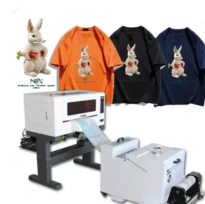 A3 DTF-Drucker Tiefdruck maschine mit Pulversc hüttel trockner White Ink Hit Press Machine Shirt Print