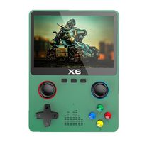 Konsol Game PSP Portabel X6 Layar 3.5 Inci Penyimpanan 64GB 60000+ Game Video Populer Gamepad Ganda Mendukung Pemain Ganda Genggam