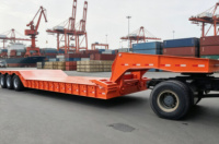 Remorque de tracteur fabriquée en Chine, prix bas, nouvelle remorque de camion à bas prix pour Dubaï, remorque à plateau surbaissé avec extension latérale
