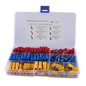 IQIHUI Bullet <b>Quick</b> <b>Connectors</b> Kit 208Pcs 22-10AWG Red Blue Yellow Male Female For Car Wiring - Product Image 3