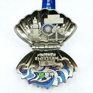 Médaille en alliage moulé sous pression de qualité supérieure, électroplaquée, émaillée, à charnière, avec logo personnalisé pour les récompenses d'événements sportifs - Product Image 6