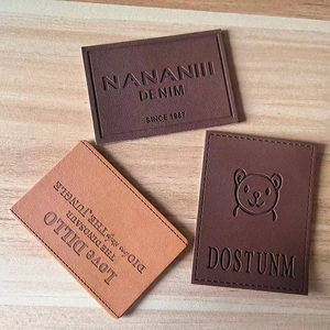 Wholesale High Quality Custom PU Clothing Hot Stamp Leather <strong>Jeans</strong> Tag <strong>Label</strong> Embossed <strong>Jeans</strong> Leather <strong>Label</strong> Tag - Product Image 5