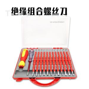 Insulated <b>Screwdriver</b> <b>Set</b> Phillips Flathead Double-ended High Voltage Resistant Manual Electric Pen Combination Tool Kit - Product Image 3