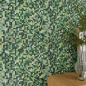 Ubin Mosaik Hitam Modern untuk Dekorasi Dinding Kamar Mandi dan Dapur  Pola Mosaik Kaca Kristal Iridescent untuk Ubin Kolam Renang - Product Image 4