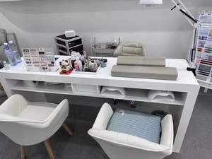 Table de manucure professionnelle en bois moderne Qumeng avec collecteur de poussière - Mobilier de salon Seta - Product Image 5