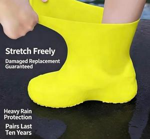 Couvre-bottes de pluie réutilisables en TPU pour voyage, protection imperméable pour chaussures, blanc - Product Image 2