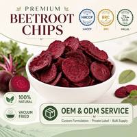 Natuurlijk gedroogde bietenchips, knapperig, vacuüm gefrituurd, zout, harde zak, groentesnack, gezond, vetarm, bulk, groothandel