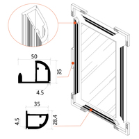 Profils d'extrusion en aluminium thermolaqué, cadres de portes invisibles en métal personnalisés, modernes, minimalistes et luxueux pour armoires de cuisine