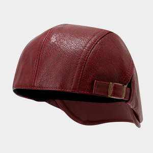 Chapeau en cuir PU pour l'automne et l'hiver, casquette de <span class=keywords><strong>peintre</strong></span> rétro pour homme, béret polyvalent pour femme - Product Image 4