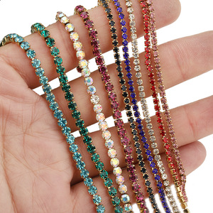 Stainless Steel Rhinestone Chain 2mm Claw Setting Body Chain For DIY Clothing Decorative Jewelry Unisex Party Fashion Accessory - Product Image 3