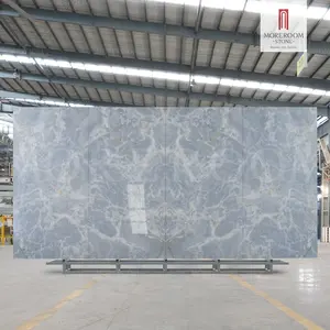 Blue Jade Onyx Stone Tile Floor Slabs Large Format Thin Porcelain Tiles
