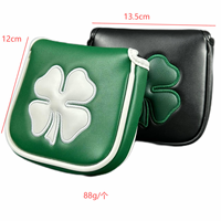 Housse de putter carrée brodée, protection de putter de golf en PU résistant à l'usure, housse de tête de putter en forme de L, accessoire de golf