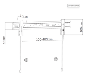 Supporto da Parete per TV FocusMount Super Sottile e Ultra Piatto, Profilo Basso, Fisso, VESA 400x400, 26"-60" - Product Image 4