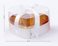 Boîte à fleurs de luxe pour fête des mères, boîte en acrylique avec couvercle en forme de cœur pour la saint-valentin
