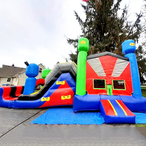 Chateau gonflable Ninja <b>inflatable</b> bounce <b>house</b> with slide for outdoor party commercial bouncing castle - Product Image 1