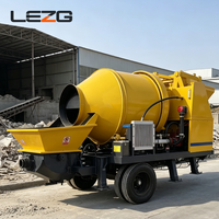 Mini-machine mobile diesel intégrée pour le mélange et le transport du béton, pompe malaxeuse pour les travaux de fondation de maisons individuelles en zone rurale