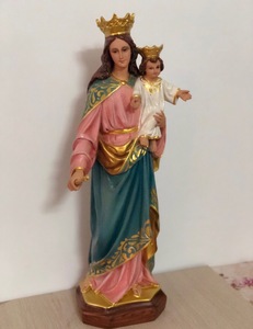 Estatua Religiosa de 12 Pulgadas de la Santísima Virgen María, la Virgen, y el Niño Jesús, Figura de Iglesia - Product Image 2