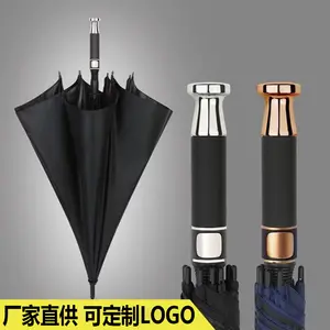 Hot Sale Design Wholesale Custom Golf Umbrella Wind Proof Umbrella Solid Color Simple Straight Handle Golf Umbrella With Logo