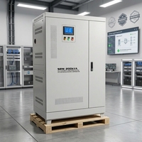 Stabilisateur de tension triphasé 200 kVA 100 kVA 380 V/440 V/480 V SVC à servomoteur, régulateur AC avec écran LCD, entièrement en cuivre pour usage industriel