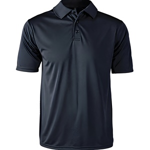 Polo à manches courtes pour homme, couleur unie, séchage rapide, tricoté en polyester, style décontracté, coupe classique, boutons - Product Image 1