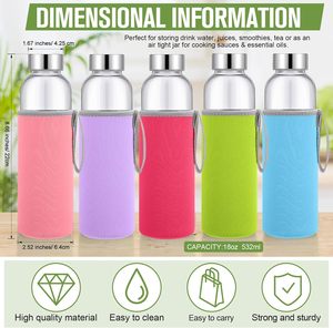 Bouteille d'eau sportive portable transparente en plastique PET de 500 ml (16 oz) avec couvercle, personnalisable en usine - Product Image 2