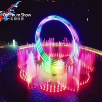 Fuente Musical Escultural SS304 con Anillo de Sellado (O-Ring), Iluminación RGB DMX512 y Cortina de Agua Láser