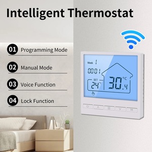 <span class=keywords><strong>Thermostat</strong></span> intelligent Wi-Fi à bouton rotatif pour usage hôtelier, chauffage électrique par le sol, chaudière à eau et à gaz, écran LCD, design moderne - Product Image 6