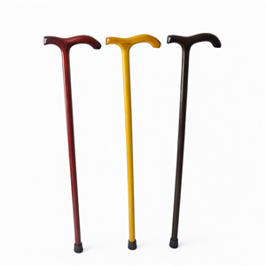 Canne de marche en bois pour la rééducation médicale, bâton simple pour personnes âgées, aide à la marche - Product Image 2