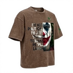 Camiseta Casual de Manga Corta con Cuello Redondo para Hombre, 100% Algodón, con Estampado de Frase de Joker y Diseño con Foto Impresa - Product Image 2