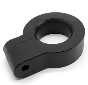 Good quality Custom CNC Black aluminum Two split half round shaft clamp spare parts