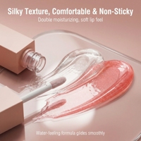 Base de gloss vegan effet miroir hydratante pour lèvres sèches, aspect naturel, prix usine, contenants de gloss
