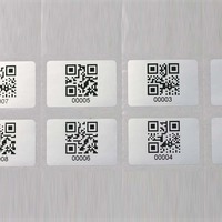 Etiqueta adhesiva de código QR a prueba de agua personalizada, etiqueta de código de barras variable para productos electrónicos de consumo, precio de fábrica, serie de números consecutivos
