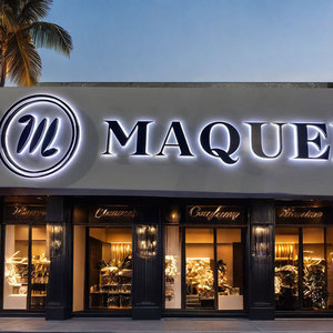 Mở cửa hàng Barber Backlit dấu hiệu kim loại 3D LED thư kênh signage ngoài trời Logo tùy chỉnh backlit Led Bar Đăng - Product Image 5