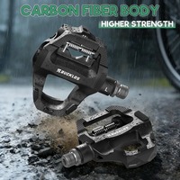 Pédales de vélo de route BUCKLOS PD-R685 en fibre de carbone, double fixation, plates et clipsables, roulements étanches, pédales 9/16 pouces