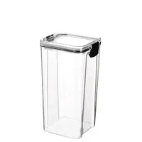 Pot hermétique empilable sans BPA, transparent, carré, pour la conservation des aliments, conteneur de rangement fiable et multifonctionnel pour la cuisine