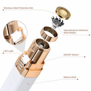 Rasoirs électriques pour femmes, dispositif d'<span class=keywords><strong>épilation</strong></span> du visage Rechargeable, 2 têtes incluses, tondeuse indolore pour les lèvres, la moustache et le <span class=keywords><strong>menton</strong></span> - Product Image 6