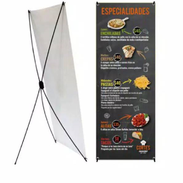 Promotional Tripod X Frame Banner Stand, Lightweight X Banner